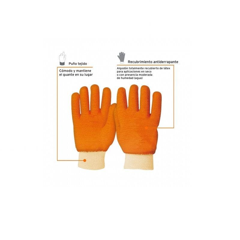 Guantes Algodon Latx Rugoso Gu-435 Truper