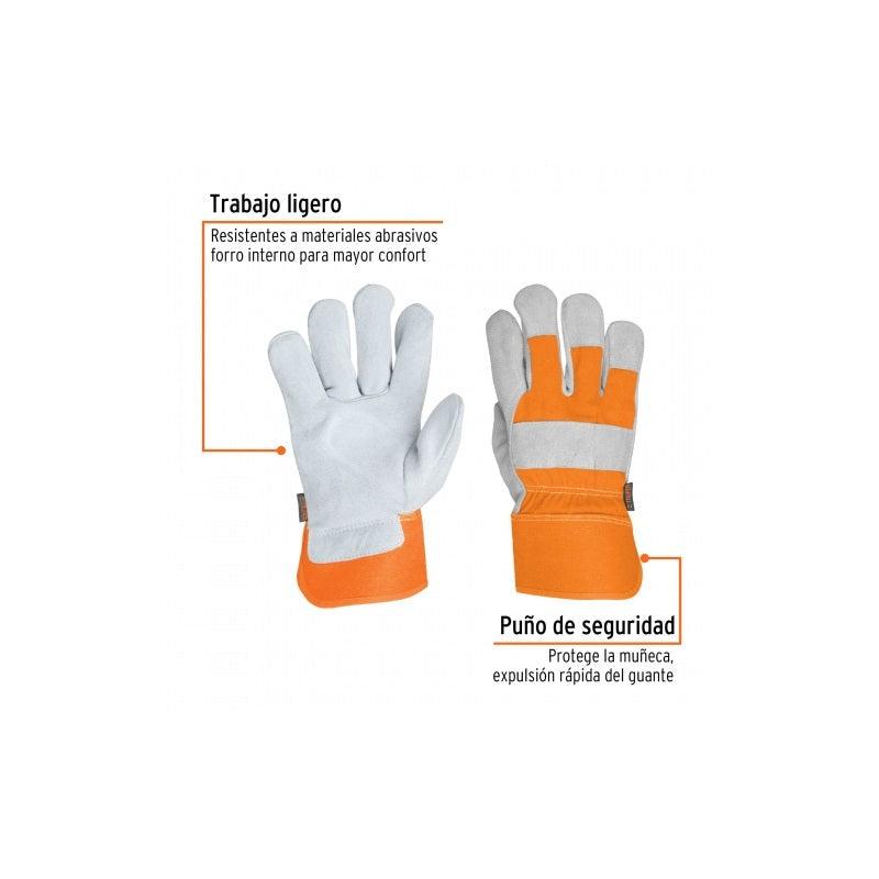 Guantes De Carnaza Y Lona Gu-235 Truper