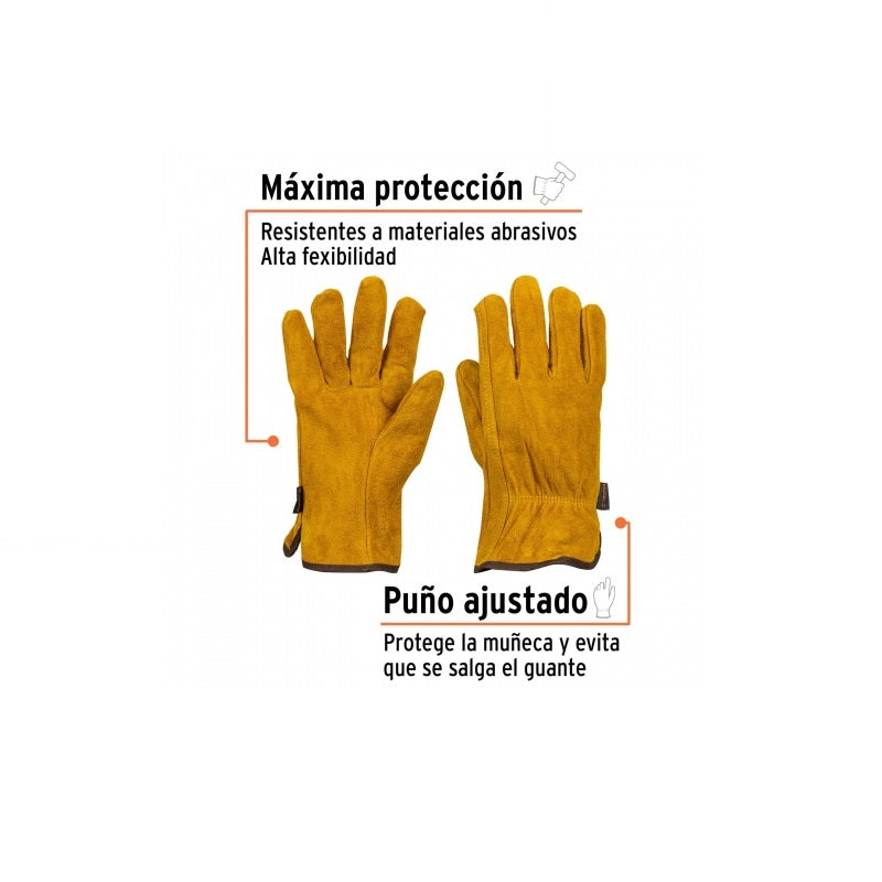 Guantes De Carnaza Largo Elast.Gu-241 Truper