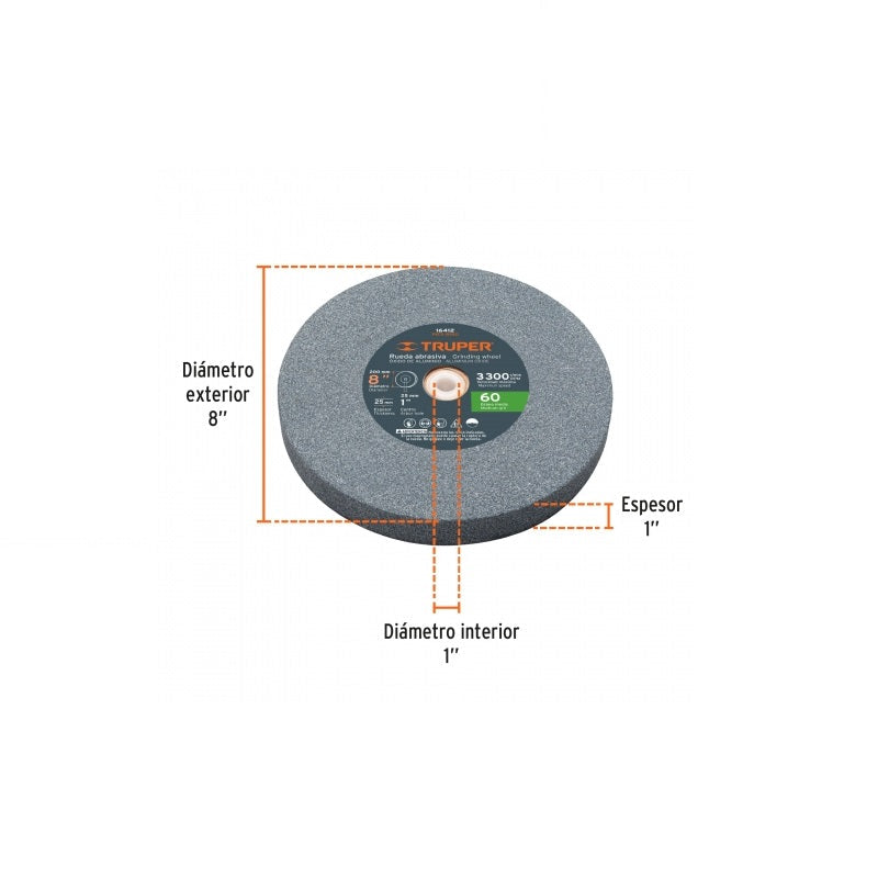 Rueda Abrasiva Para Esmeril Pies-8160 Truper