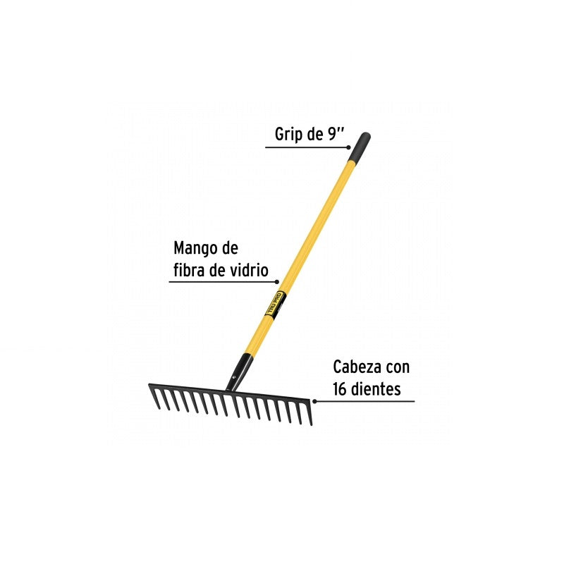 Rastrillo Ref. 16D Mgo/Fibra 60" R-16Mf Pretul