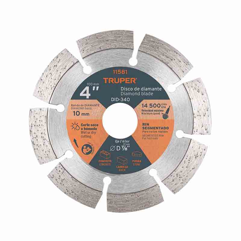 Disco De Diamante 4" Uso General Did-340 Truper