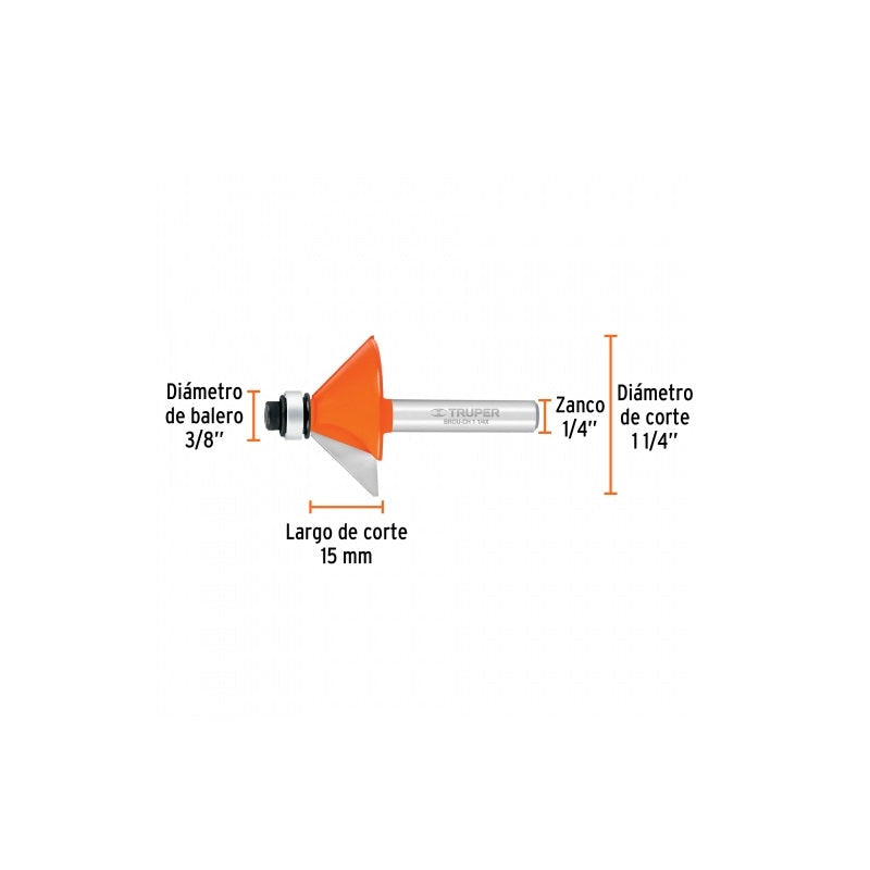 Broca Chaflan Con Balero Brou-Ch11/4X Truper