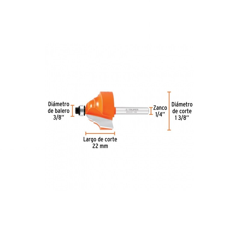 Broca Doble Roman Router Brou-Dr13/8X