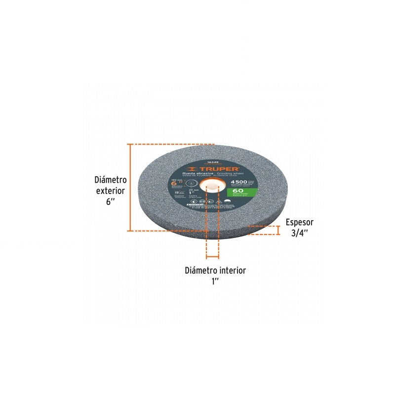 Rueda Abrasiva Para Esmeril Pies-63460 Truper