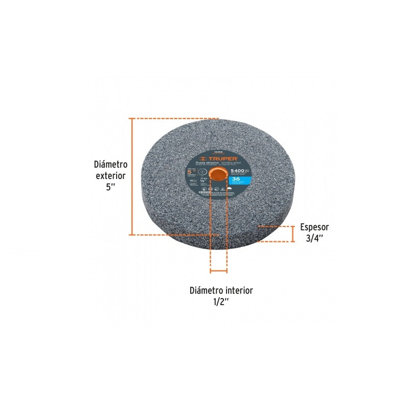 Rueda Abrasiva Para Esmeril Pies-53436 Truper