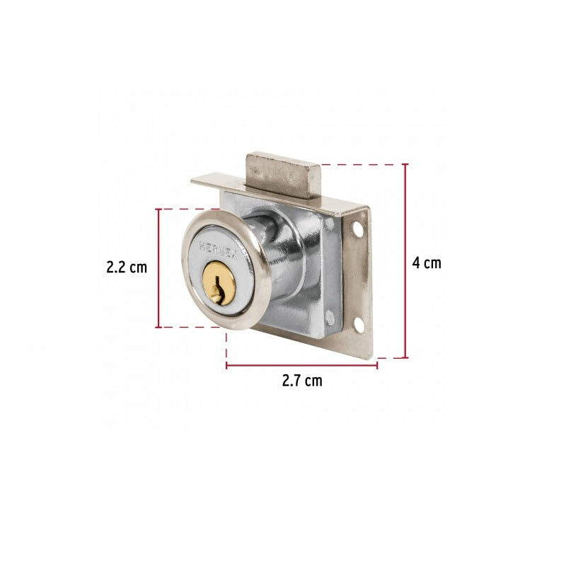 Cerradura Para Mueble Mod.24 Cromo Cm-24C Hermex