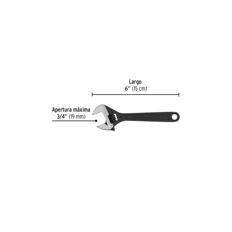 Llave Ajustable Pavonada 6" Pet-6Pp Pretul