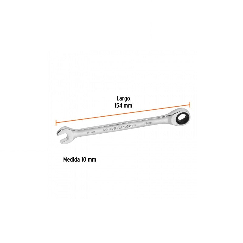 Llave Combinada 10Mm C/Matraca Ll-2010Mx Truper