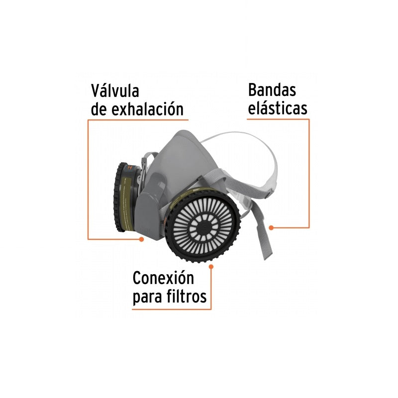 Kit Para Respirador Con Cartuchos Kit-Res-Mu Truper