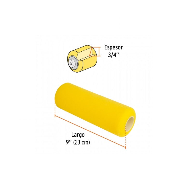 Repuesto Para Rodillo 9"Esponja R-Ropi-920E Truper
