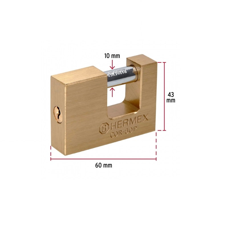 Candado Antipalanca 60Mm Cor-60P Hermex