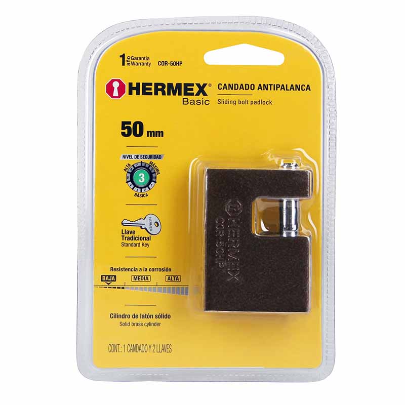 Candado Antipalanca Cor-50Hp Hierro Hermex