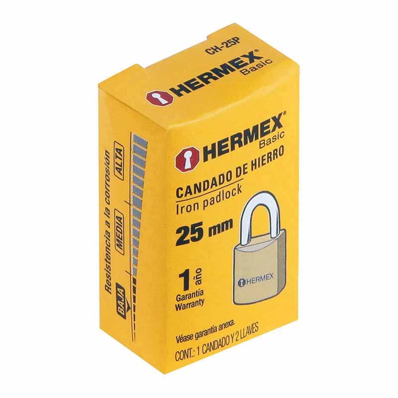 Candado Hierro 25Mm Ch-25P Caja Hermex