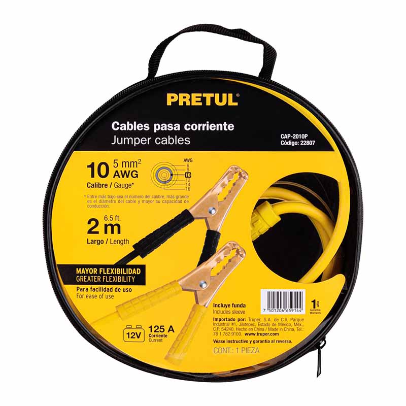 Cable Pasacorriente 2M Cal.10 Cap-2010P Pretul