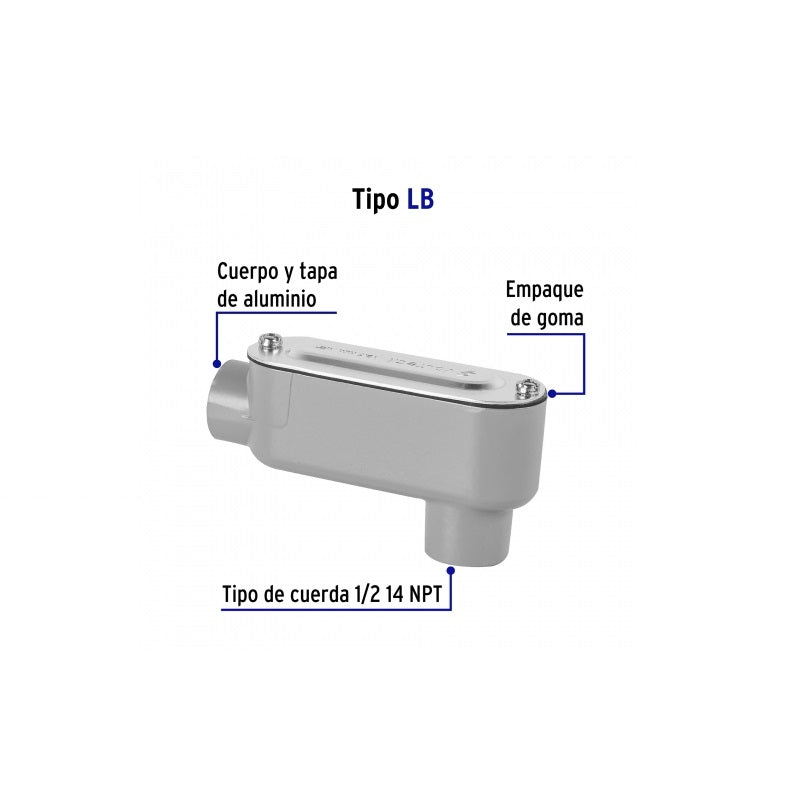 Caja Conexión Tipo Lb 1/2 Colet-1/2-Lb Volteck