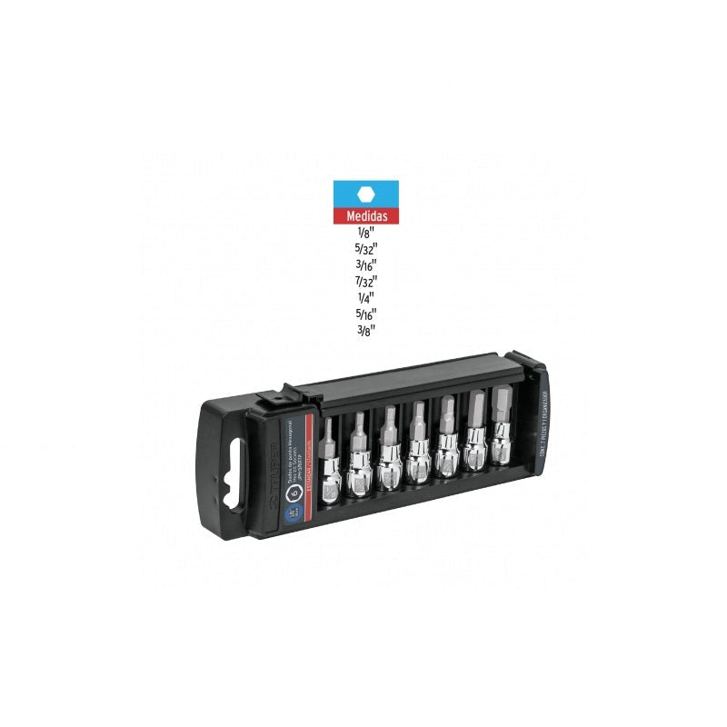 Juego 7 Dados Cuadro 3/8 Std Jph-3/8X7P Truper