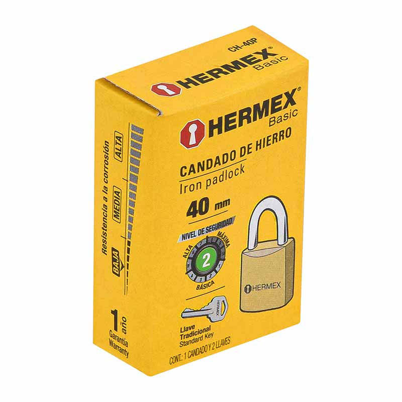 Candado Hierro 40Mm Ch-40P Caja Hermex