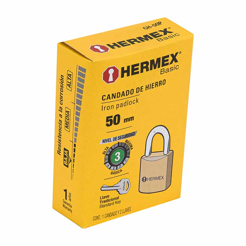 Candado Hierro 50Mm Ch-50P Caja Hermex