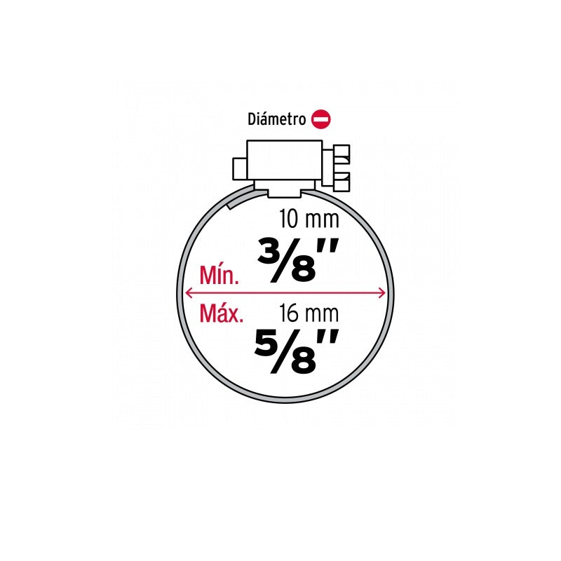 Abrazadera Mini-4 10-16Mm Ab-04 Fiero Bolsa C/10
