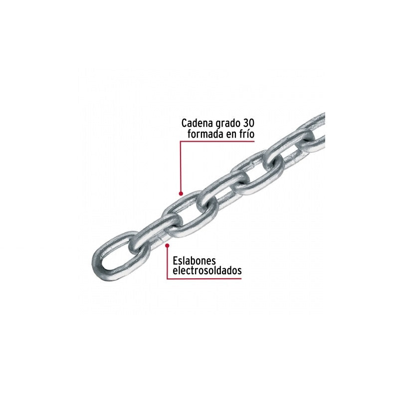 Cadena Galvanizada 5/16 Caga-5/16 Fiero (Cubeta de 20 mts)