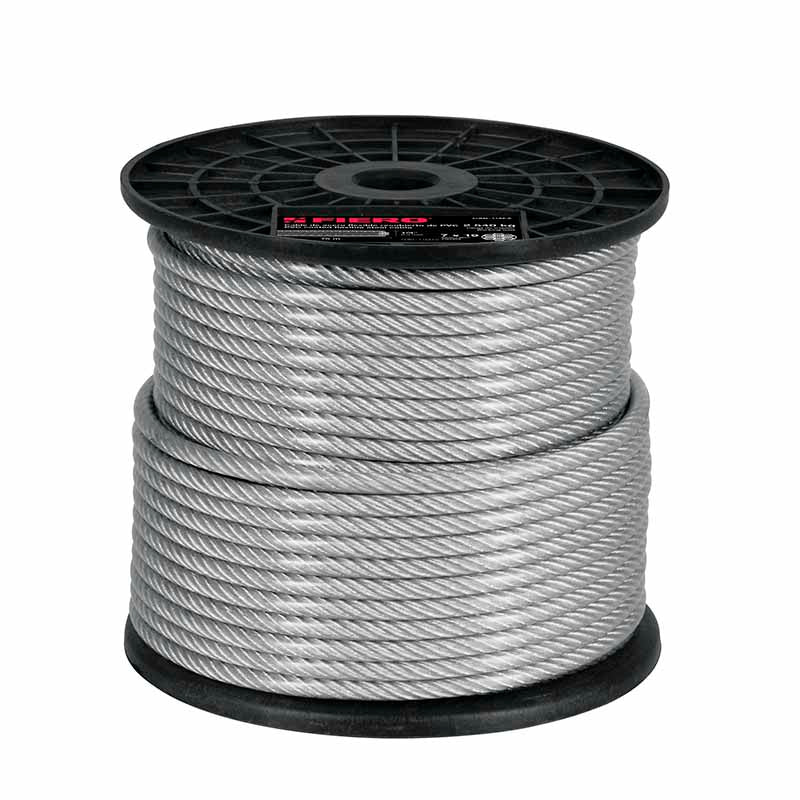 Cable Acero Flex.C/Pvc Cab-1/4Fx 19H Fie (Rollo de 75 mts)