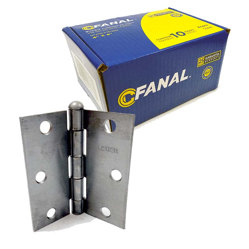 Bisagra Cuadrada Perno Suelto 4"x 4" 21A400 Fanal Caja de 10 piezas