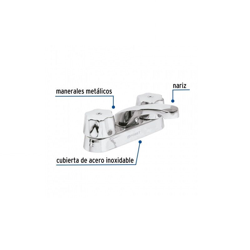 Mezcladora Para Lavabo Man. Cubo M-048 Foset