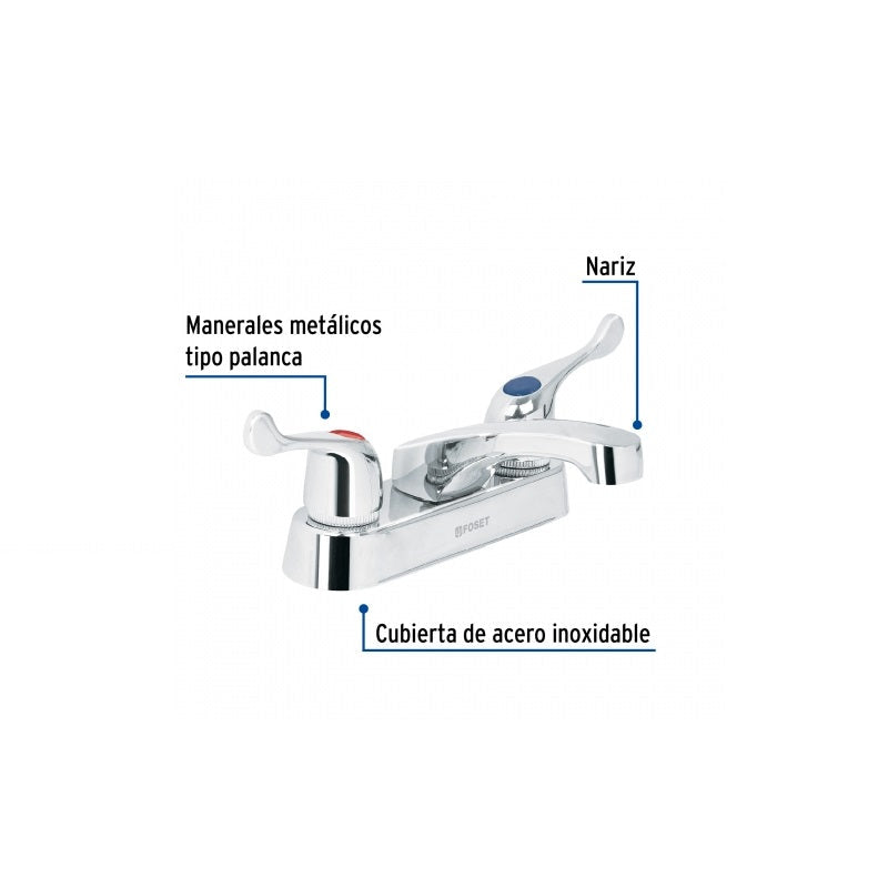 Mezcladora Para Lavabo T.Palanca M-048P Foset