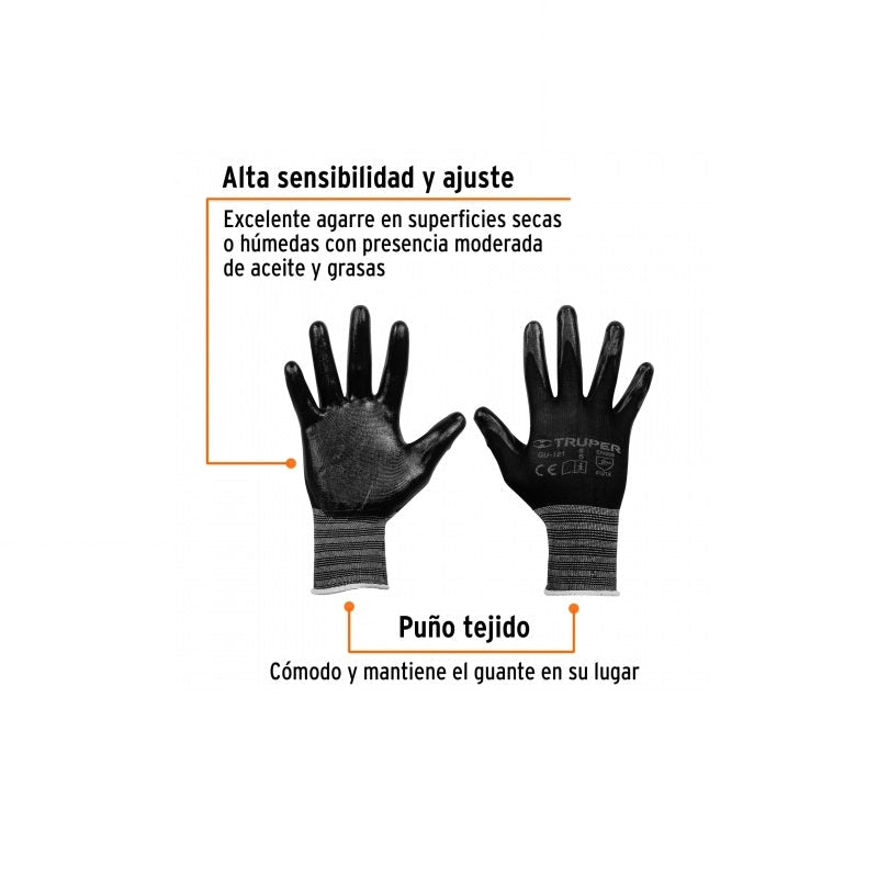 Guantes Nylon C/Nitrilo Ch Gu-121 Truper