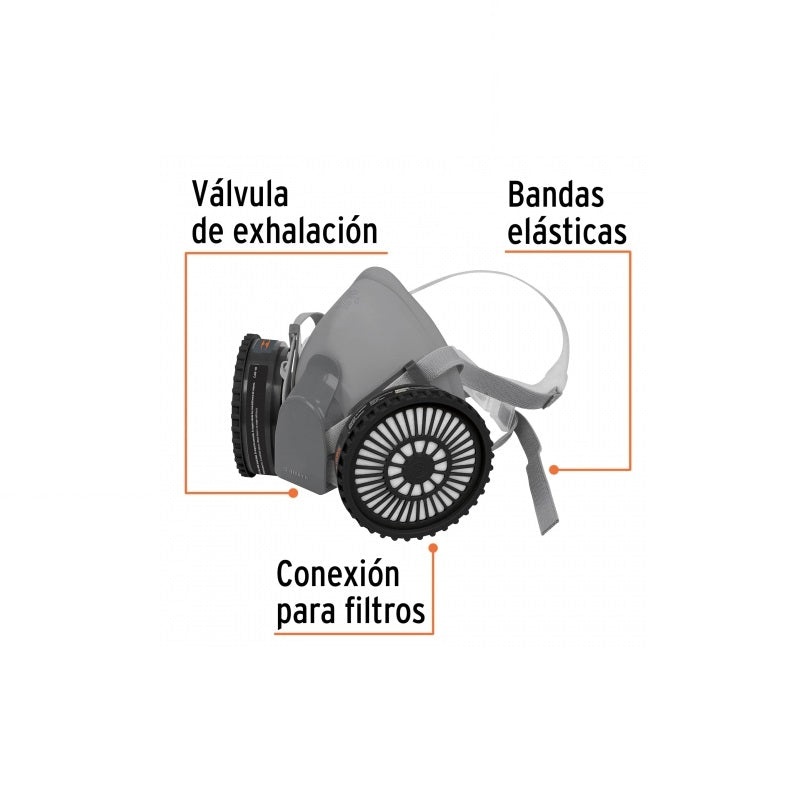 Kit Respirador Con Cartuchos Kit-Res-Pp Truper