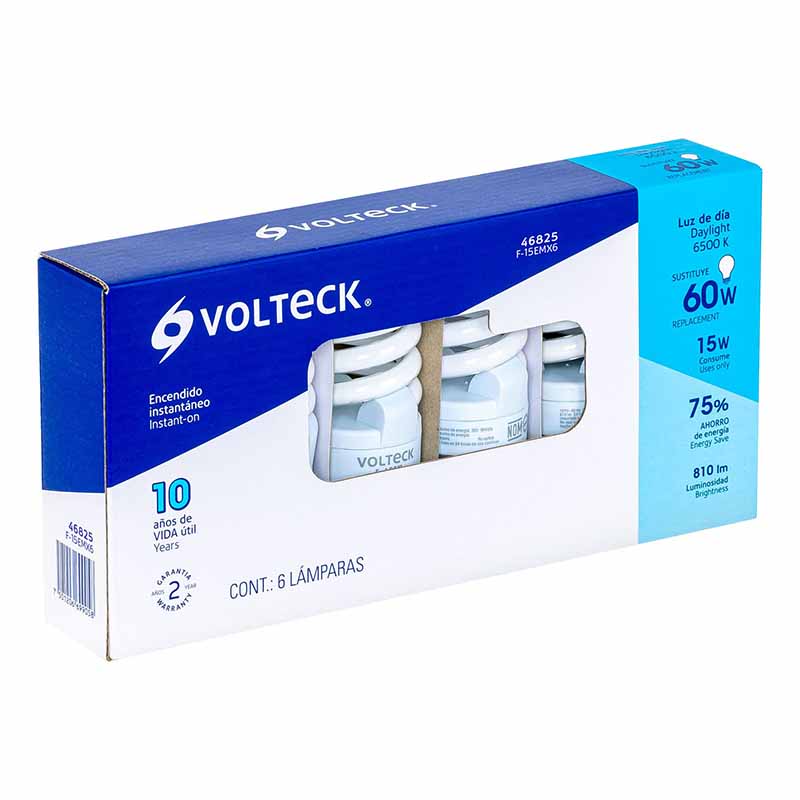 Foco Multipack 6Pzas 15W F-15Emx6 Volteck