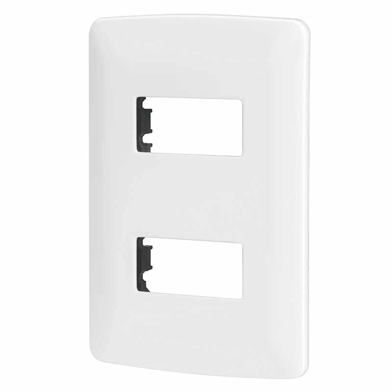 Placa Doble Italiana Blanco  Ppdo-Ib Volteck