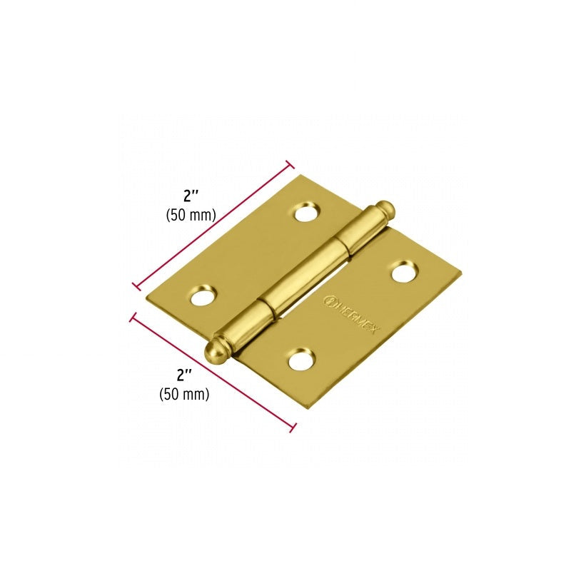 Bisagra Cuadrada 2" Latón Bc-201R Hermex Caja C/10 piezas