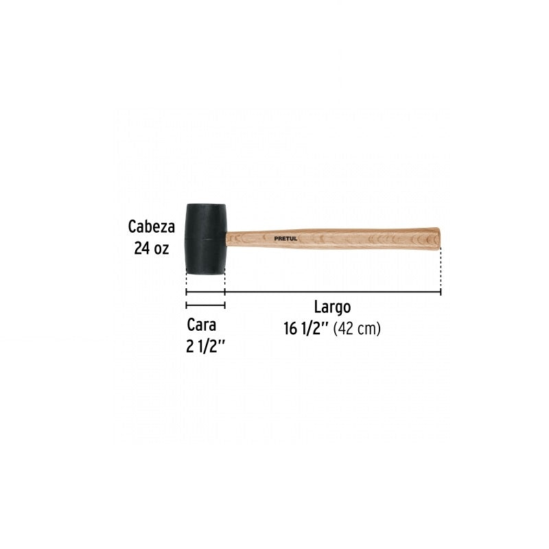 Mazo De Hule Neopreno 24Oz Mh-24P Pretul