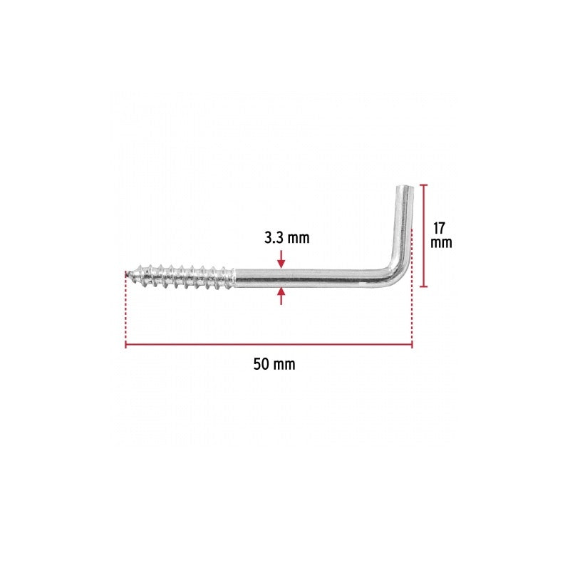 Alcayatas Roscadas Galvanizado 19X60 Alca-60 Fiero