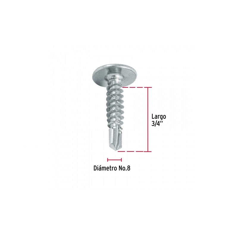 Pija Punta Broca 3/4" C/Cruz Pibr-3/4C Fiero 100 Piezas