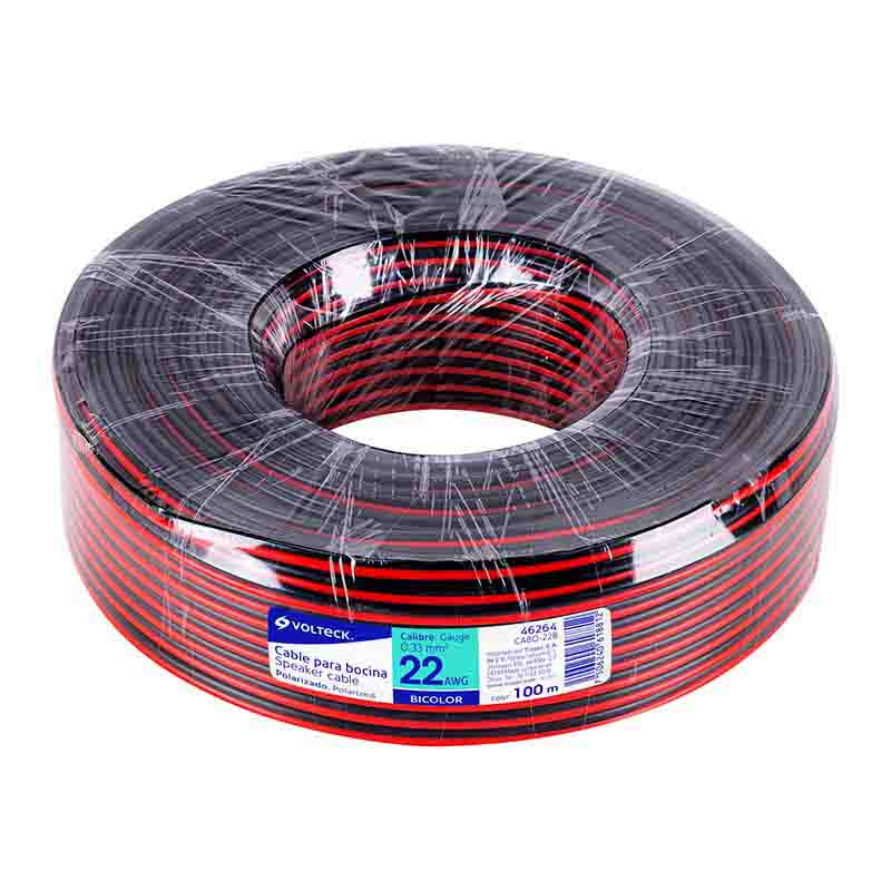 Cable P/Bocina Bicolor Cal22 Cabo-22B Volteck (100 mts)