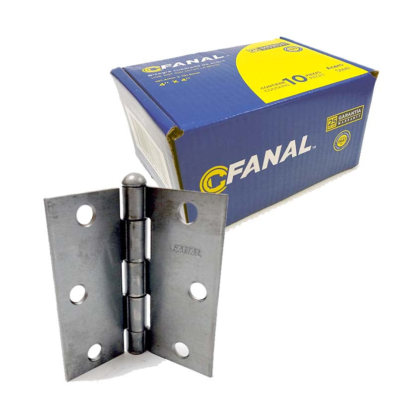 Bisagra Cuadrada Perno Suelto 4"x 4" 51A300 Fanal Caja de 10 Piezas