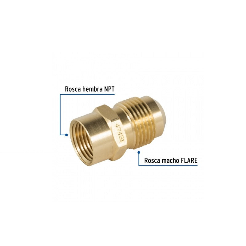 Niple Campana D/Laton 1/2X3/8" Clg-494 Foset