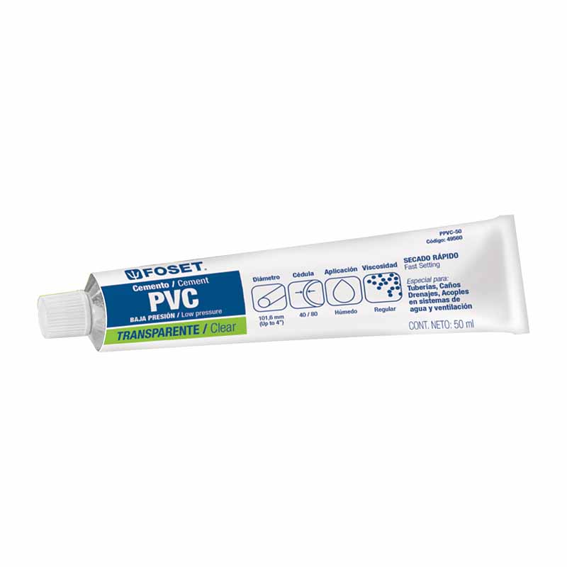 Pegamento P/Pvc Tubo 50G Ppvc-50 Foset