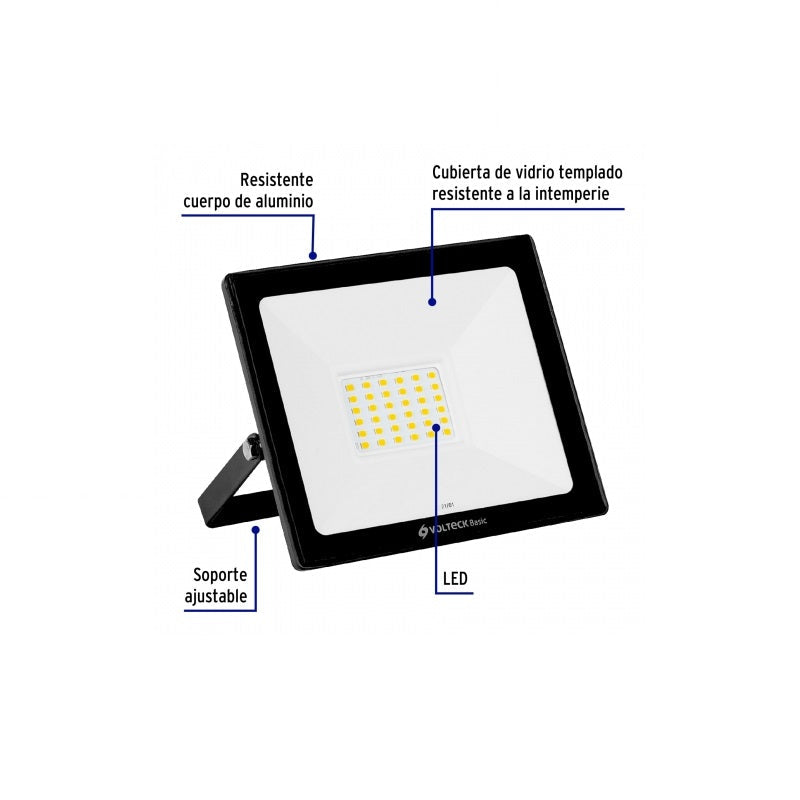 Reflector U-Delgado 30W Ref-402Lc Luz Cálida Voltek