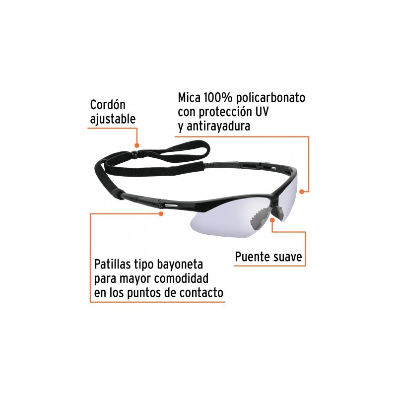 Lente De Seguridad Sport Espejo/Azul Lesp-Ez Truper