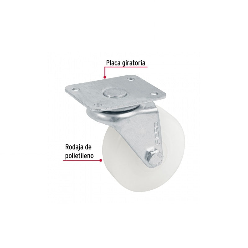Rodaja Placa Giratoria 21/2" Ro-223 C/Buje Fiero