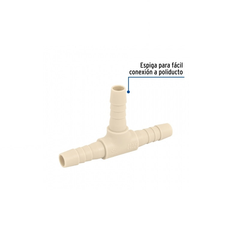Tee Inserción Pp Cm-761 3/8 Foset 10 Piezas