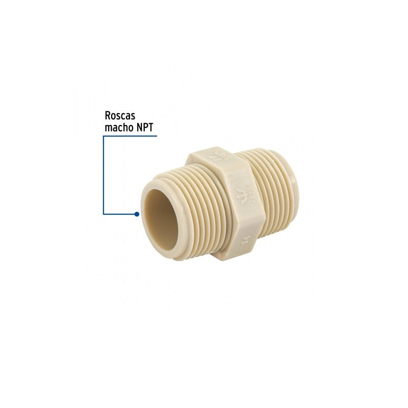Niple Corrido De Pp 3/4 Cm-472 Foset