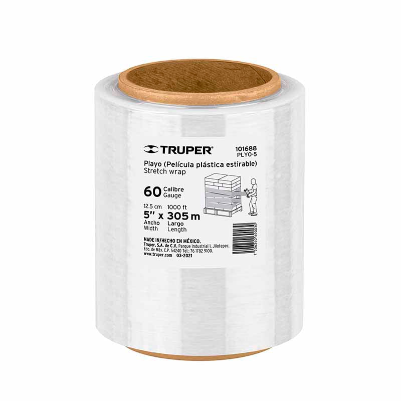 Pelicula Plastica Cal.60 5"X1000 Ft Plyo-5 Truper
