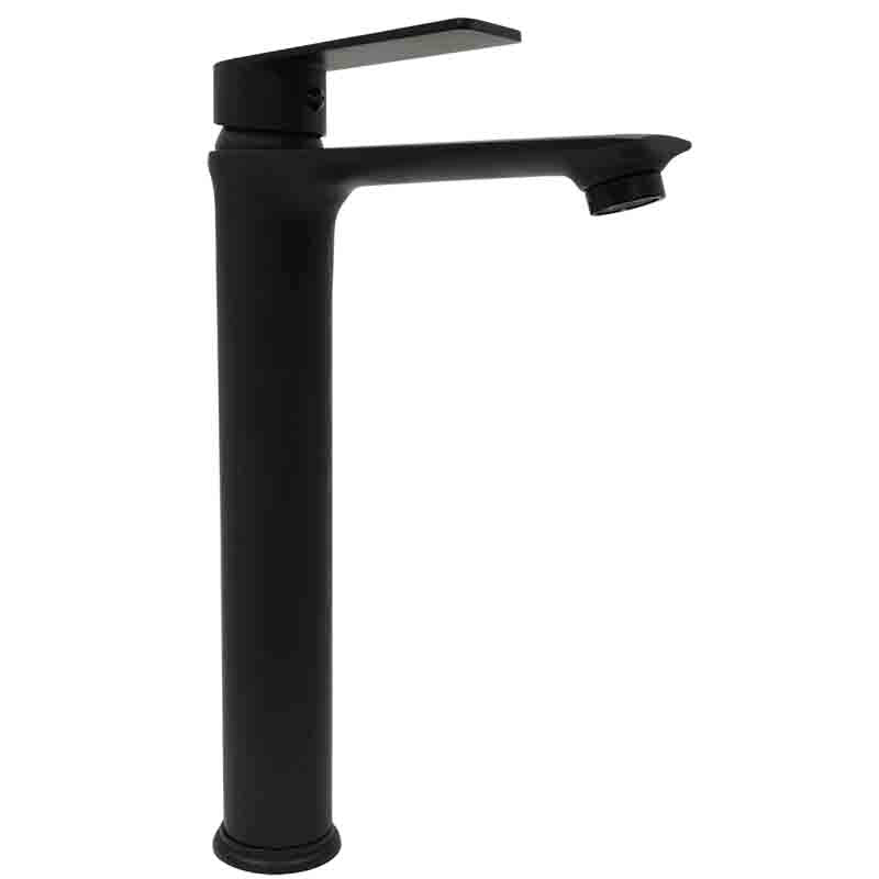 Mezcladora Monomando Alta Para Lavabo Acabado Negro, Modelo: N110 Dinasty